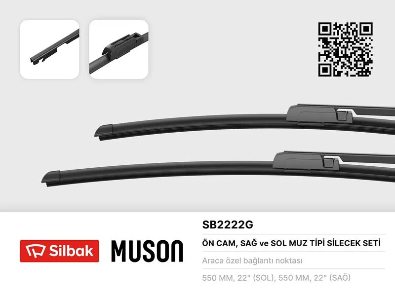 Silecek Süpürgesi 550/550MM Muz Tipi Audi A6 2004-2005