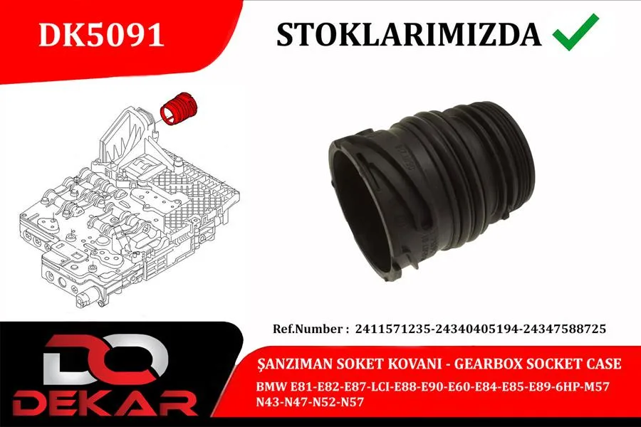 Sanziman Soket Kovan E81-E82-E87-Lci - E88-E90-E60-E84-E85-E89-6HP - M57-N43-N47-N52-N57